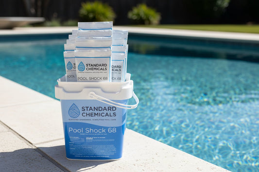 12 lb Bucket (12 × 1 lb Bags) of 68% Calcium Hypochlorite Pool Shock - Standard Chemicals