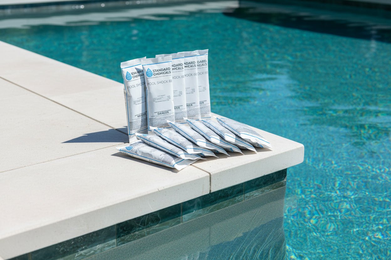12 lb Bucket (12 × 1 lb Bags) of 68% Calcium Hypochlorite Pool Shock - Standard Chemicals