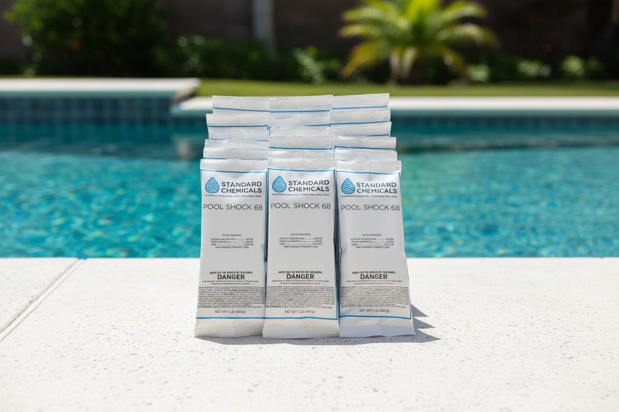 15 lb Bucket (15 × 1 lb Bags) of 68% Calcium Hypochlorite Pool Shock - Standard Chemicals