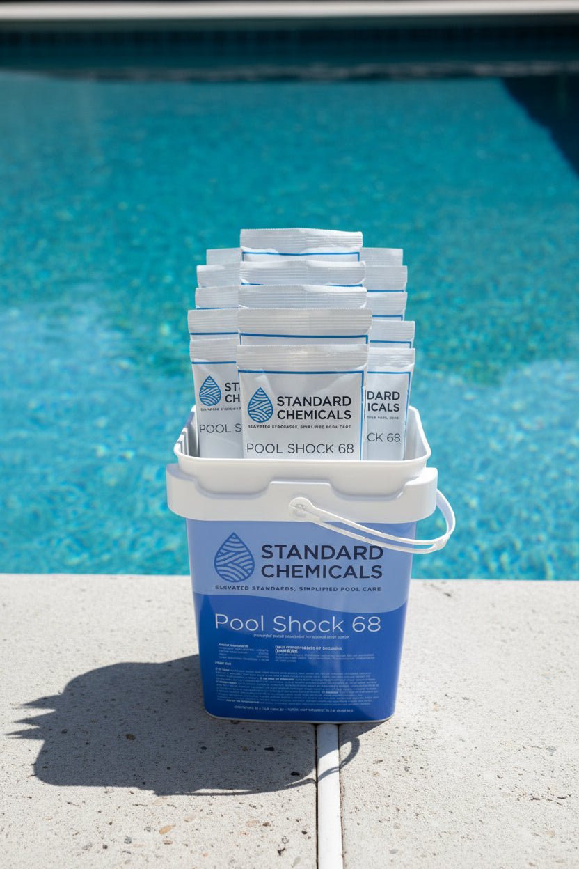 15 lb Bucket (15 × 1 lb Bags) of 68% Calcium Hypochlorite Pool Shock - Standard Chemicals