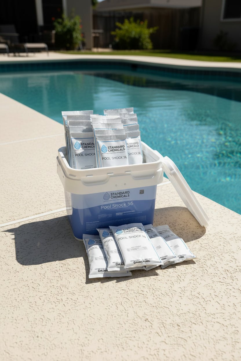 24 lb Bucket (24 × 1 lb Bags) of 56% Calcium Hypochlorite Pool Shock - Standard Chemicals