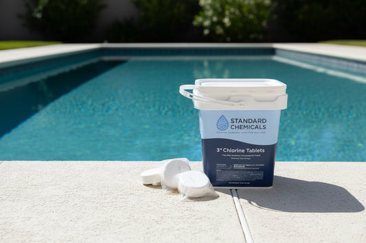3″ Chlorine Tablets, 18LB Bucket of Slow - Dissolving Tablets. - Standard Chemicals