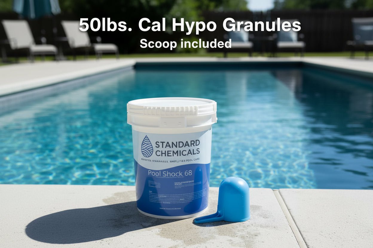 50 LB Bucket of 68% Calcium Hypochlorite Granular Pool Shock (Wholesale)